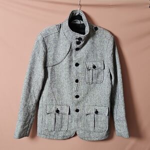 H&M Men's Gray Button-Up Jacket